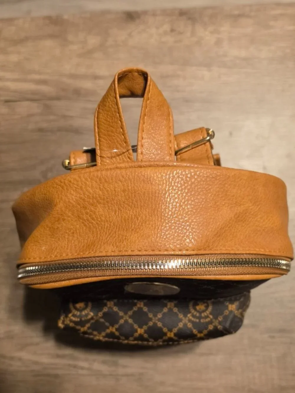 Brown Patterned Backpack – Beverly Hills Polo Club